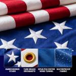 25FT Heavy Duty Flag Pole for Outside House, 12 Gauge Extra Thick Aluminum Flagpole Kit, 100MPH Wind Resistance Tested, Residential & Commercial Flag Pole with 3x5 American Flag, Concrete Mountable with Installation Guide, Silver