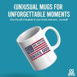 One Nation Under God Patriotism Christian Inspirational Motivational Gifts US Flag For Patriotic Novelty Drinkware Coffee Ceramic Mug 11 oz White