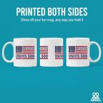 One Nation Under God Patriotism Christian Inspirational Motivational Gifts US Flag For Patriotic Novelty Drinkware Coffee Ceramic Mug 11 oz White