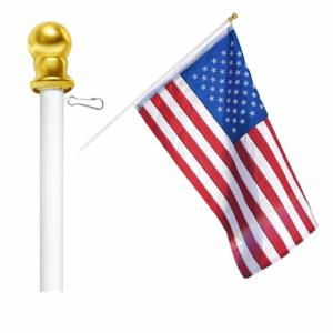 6ft Spinning Flag Pole – White