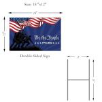 250th Anniversary Yard Sign America 250 Years of Freedom 1776–2026 Patriotic 250th Birthday Decor Double Sided Corrugated Plastic Outdoor Weatherproof Signs With H Stake 18"x12"