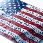 "I Pledge Allegiance to the Flag" Yard Sign 18"x14" with 15" H-Stake - Patriotic American Inspirational All-Weather Corrugated Plastic, Double-Sided Design Lawn Ornament Décor