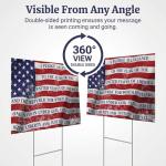 "I Pledge Allegiance to the Flag" Yard Sign 18"x14" with 15" H-Stake - Patriotic American Inspirational All-Weather Corrugated Plastic, Double-Sided Design Lawn Ornament Décor