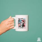 Panvola They Hate U.S. Cuz They Ain't U.S. Patriotism Patriotic American Citizen Gifts for Family and Friends 4th of July America Flag USA Ceramic Mug 11 oz White