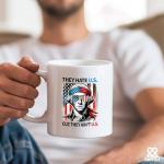 Panvola They Hate U.S. Cuz They Ain't U.S. Patriotism Patriotic American Citizen Gifts for Family and Friends 4th of July America Flag USA Ceramic Mug 11 oz White