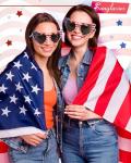 Relaxweex 12 Pack 4th of July Sunglasses American Flag Sunglasses Heart Shaped Trendy Glasses Patriotic Party Favors Gifts for Women Men 4th of July Independence Day