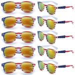 Eyegla Bulk American Sunglasses USA Flag Sunglasses Classic Patriotic Sunglasses 4th of July Party Supplies 10 Pack
