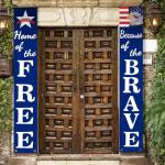 4th of July Decorations Hanging Porch Sign Banners Patriotic Decorations for Patriotic Events Memorial Day Flag Independence Veterans Labor Armed Forces Decor Hanging Banner for Yard Indoor Outdoor