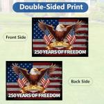 Probsin 250th Anniversary Yard Sign 12" x 17" with H Stakes 250 Years of Freedom Eagle 1776-2026 250th Birthday Patriotic Welcome Signs for Lawn, Garden, Yard, Parade