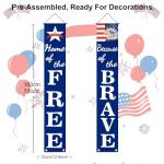 4th of July Decorations Hanging Porch Sign Banners Patriotic Decorations for Patriotic Events Memorial Day Flag Independence Veterans Labor Armed Forces Decor Hanging Banner for Yard Indoor Outdoor