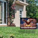 Probsin 250th Anniversary Yard Sign 12" x 17" with H Stakes 250 Years of Freedom Eagle 1776-2026 250th Birthday Patriotic Welcome Signs for Lawn, Garden, Yard, Parade