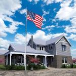 25ft Telescopic Aluminum Flag Pole with US Flags