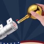 25ft Telescopic Aluminum Flag Pole with US Flags