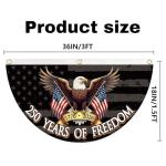 WENWELL America 250 Years of Freedom Bunting Flag, 250th Anniversary USA Patriotic Eagle Design Banner with Brass Grommets, 1776-2026 Commemorative Décor, 1.5x3 FT 2 Pack