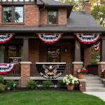 WENWELL America 250 Years of Freedom Bunting Flag, 250th Anniversary USA Patriotic Eagle Design Banner with Brass Grommets, 1776-2026 Commemorative Décor, 1.5x3 FT 2 Pack