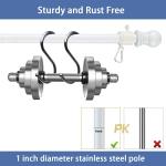 White Flag Pole for House with Holder Bracket,5-6ft Tangle Free Flag Poles for Outside House,Heavy Duty House Flag Pole Kit for 3x5 American Flags, Metal Flagpoles Residential for Outdoor Porch Garage