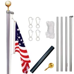Heavy Duty Inground Flag Pole Kit - 17 ft