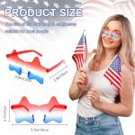 4th of July Star Glasses 2 Pairs Patriotic Fourth of July Star Sunglasses Red White and Blue American Flag Sunglasses USA Themed Glasses for Memorial Day Independence Day Party Supplies Decorations