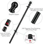 Barcetine Flag Pole Kit with 3x5 US Flag - Includes 6ft Heavy Duty Tangle Free Flagpole,Weather Resistant 3x5 Embroidered American Flag,Aluminum Holder Bracket,for Outside House,Porch,Outdoor