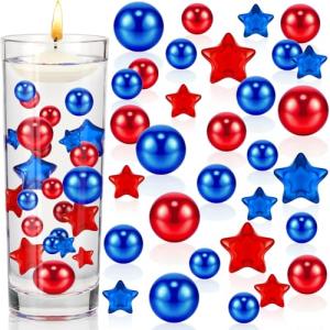 2156 Patriotic Vase Fillers: Red, White, Blue Beads