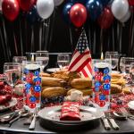 2156 Patriotic Vase Fillers: Red, White, Blue Beads