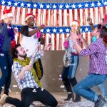 4 Packs 10 Feet Long Foil Fringe 4th of July Star Garland Memorial Day USA Red White Blue Independence Day Tinsel Metallic Streamers Patriotic Banner Car Parade Floats Garden Trailer Decor