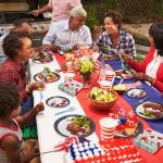 Wehhbtye 100 Pcs 4th of July Poppy Flower Plates and Napkin, Memorial Paper Plates Tableware with Forks, Disposable Poppy Floral Party Supplies for Veterans Day Independence Day Patriotic Decoration