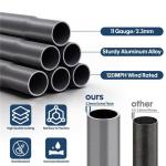 KBLOONG 30FT Heavy Duty Flag Pole for Outside House,Gray 11-Gauge Thick Design,Aerospace-Grade Aluminum Flagpole Kit,3x5 Embroidered Nylon Flag,120MPH Wind Rated Flagpoles, In-Ground