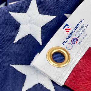 Sturdy American Flag 3x5 Ft Outdoor Heavy Duty,100% Made in USA American Flags ,Non Fading American Flags for Outside 3x5,Embroidered American Flag,3 by 5 America Flags Best High Wind all Weather US Flag,Indestructible America Flag Sewn Stripes and Embroidered Stars