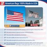 Sturdy American Flag 3x5 Ft Outdoor Heavy Duty,100% Made in USA American Flags ,Non Fading American Flags for Outside 3x5,Embroidered American Flag,3 by 5 America Flags Best High Wind all Weather US Flag,Indestructible America Flag Sewn Stripes and Embroidered Stars