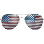 OWL Aviator Pilot 4th of July Sunglasses for Women and Men Size Medium Silver Frame USA American Flag Lens Glasses UV400 Protection