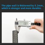 HIBLE 5 Foot Carbon Fiber Flag Poles for House Porch, 1 Inch Strong Black Flag Pole with Smooth Bearings Tangle Free Flagpole Rings (4 Sections, with Bracket)