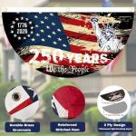 2PCS 250th Anniversary USA Flag, 1.5X3 FT 1776-2026 Fan Flags, 2 Ply Year American Anniversary Flag for Wall, Front Door, Porch, Fence, Outdoor Decorations (Style 1)