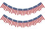 VILIFEVER American String Flag Banner 4th of July Decorations Patriotic Red White Blue Stars and Stripes Bunting, USA Flag Garland for Labor Veterans Day, American Independence Day Decorations