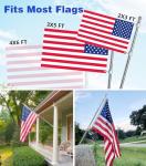 Sinyoeer Stainless Steel Flag Poles, 6 FT Flag Pole for Outside House, Residential or Commerical, 1 Inch Spinning Flag Pole for 3X5 Flag, Silver High Wind Flag Pole (Without Bracket)