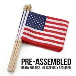 100 Mini American Flags on Sticks