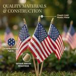 100 Mini American Flags on Sticks