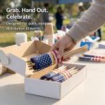 100 Mini American Flags on Sticks