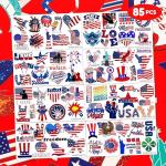 85 PCS USA Temporary Tattoos for Patriotic Celebrations