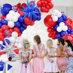162PCS Red White and Blue Balloon Arch Kit, 4th of July Balloon Garland with Blue Star Balloons, Reusable Party Balloons for Birthday, Graduation, Wedding & Celebration Decorations