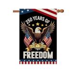 WENWELL 250 year anniversary Garden Flag, 250th birthday Freedom Patriotic Banner Double-Sided with Eagle Design, 1776-2026 Commemorative, 28 x 40 Inch