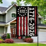 250 Years America Garden Flag, 1776-2026 Commemorative USA 250th Anniversary Banner 4th of July Patriotic Yard Sign Double-Sided Waterproof Flag 12x18 Inch