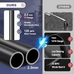 Panopole 11 Gauge Heavy Duty Flag Pole Kit with 136 LED Ultra Bright Solar Light, 2.3 mm Thick Flagpole 20FT for Outside House in Ground, 300D Thickened USA Flag, 120 MPH Flagpole Kit, Black