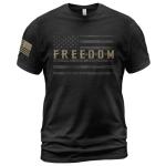 Freedom T Shirt, American Flag Shirt, Freedom Shirts for Men, Patriotic Shirts for Men 4 (Black-M)