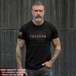 Freedom T Shirt, American Flag Shirt, Freedom Shirts for Men, Patriotic Shirts for Men 4 (Black-M)