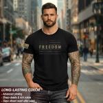 Freedom T Shirt, American Flag Shirt, Freedom Shirts for Men, Patriotic Shirts for Men 4 (Black-M)
