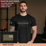 Freedom T Shirt, American Flag Shirt, Freedom Shirts for Men, Patriotic Shirts for Men 4 (Black-M)