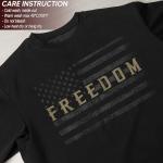 Freedom T Shirt, American Flag Shirt, Freedom Shirts for Men, Patriotic Shirts for Men 4 (Black-M)
