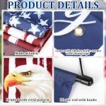 Large 4th of July Door Banner Porch Signs Decoration Patriotic Memorial Day Independence Day Front Door Wreath Welcome Banner Hanging Yard Sign Bunting Background for Indoor/Outdoor Holiday Party
