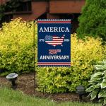 250 Anniversary Garden Flag, 250 Anniversary usa Garden Flag Yard Sign USA 4th of July Patriotic Freedom Banner Double-Sided Waterproof Flag 12x18 Inch